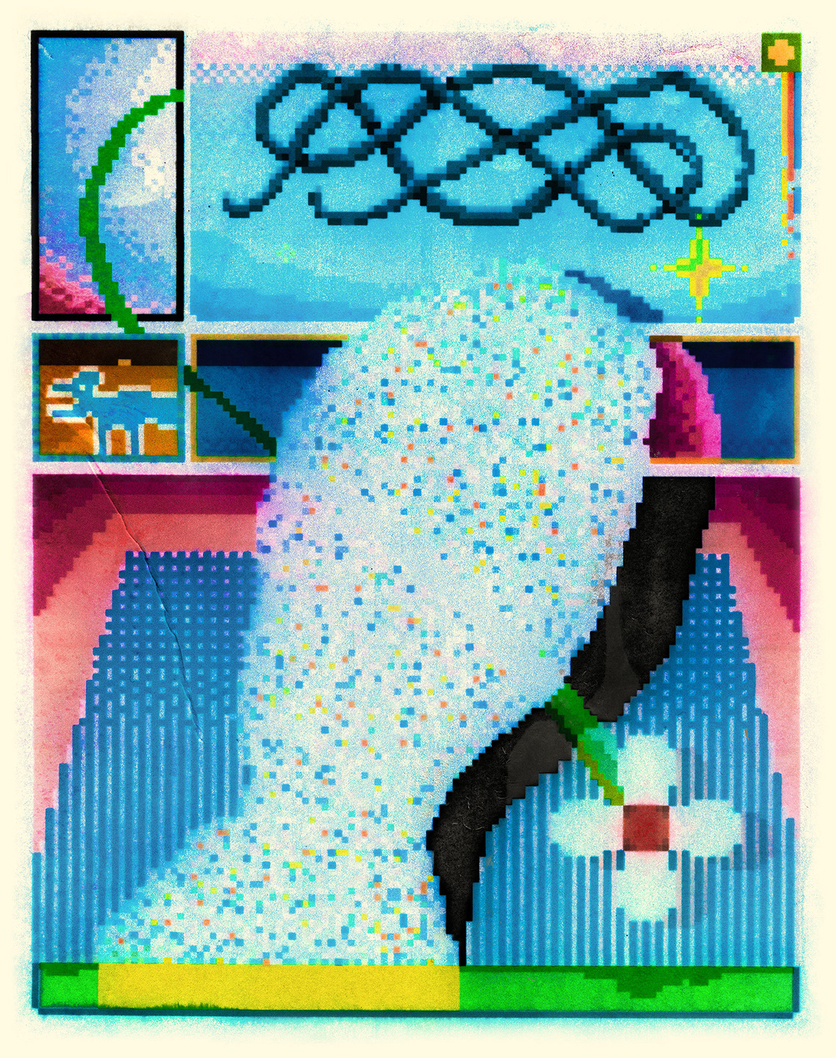 “Rainy 8-bit Garden” by Artist Karol Polak