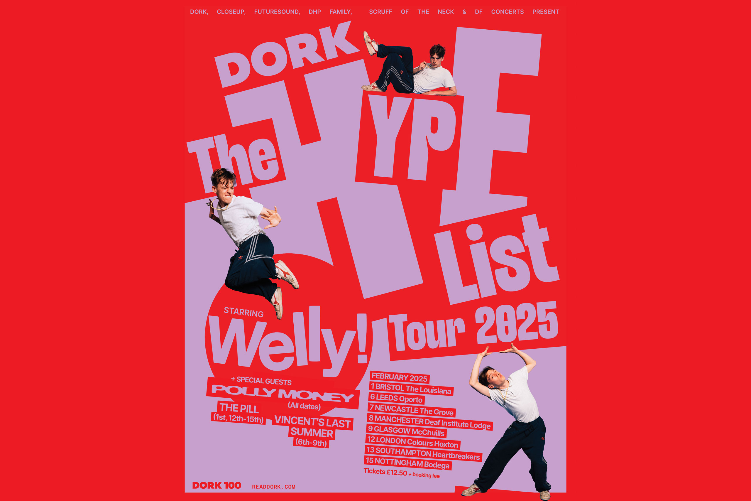 Polly Money, The Pill and Vincent’s Last Summer join Welly on the Dork Hype List Tour 2025