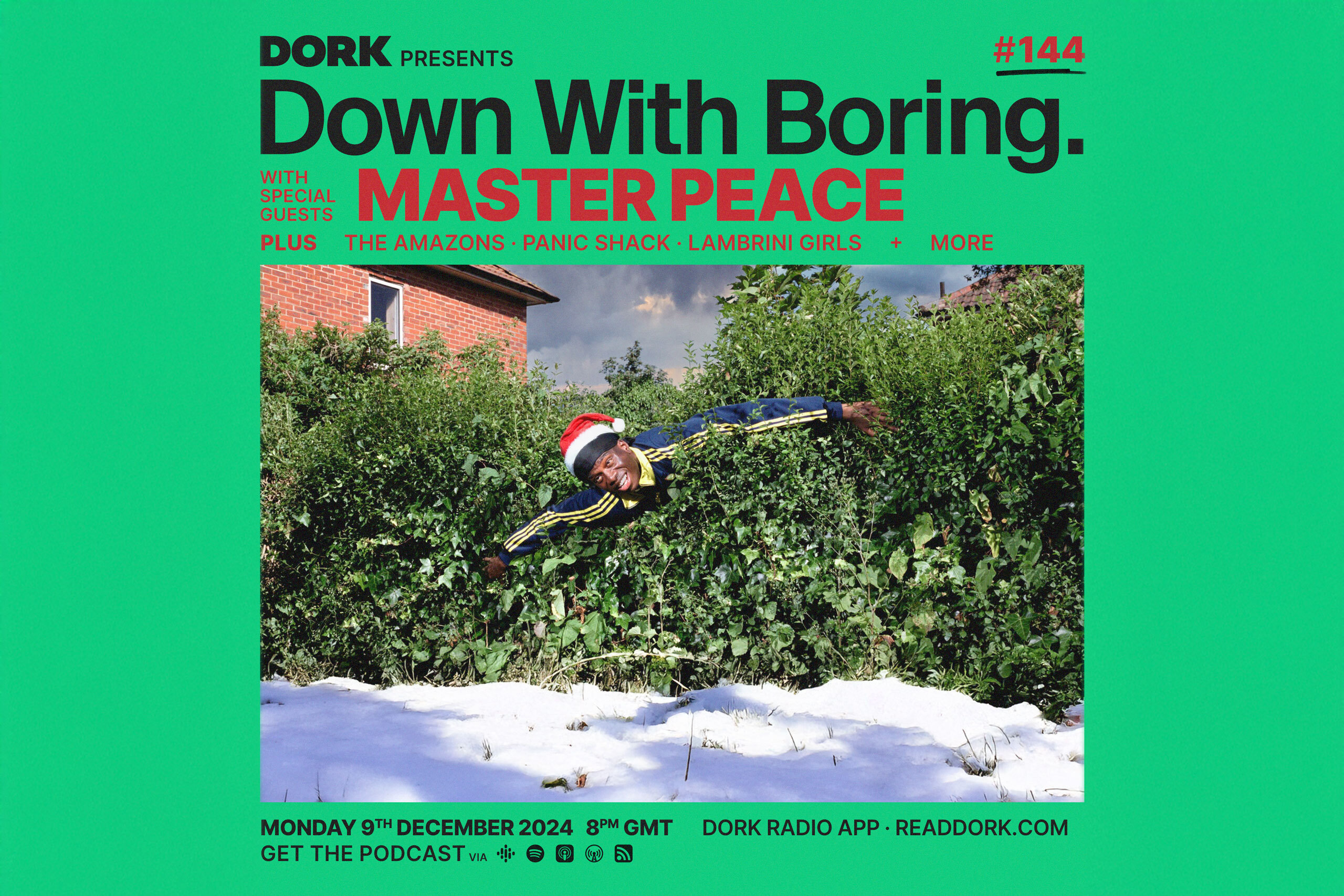 Master Peace is the special guest on tonight’s festive edition of Down With Boring