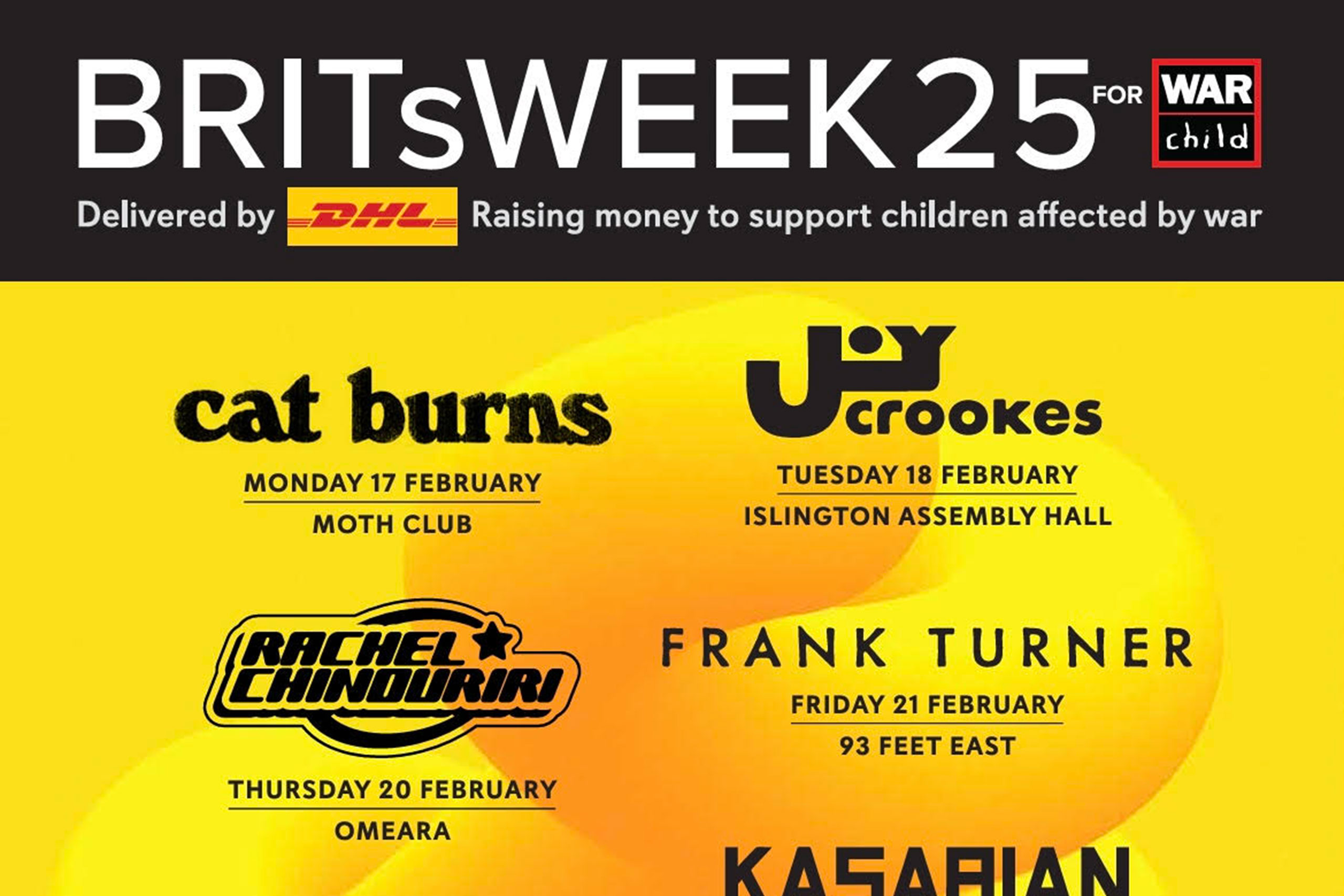 The first wave of support acts and special guests have been confirmed for this year’s BRITs Week shows