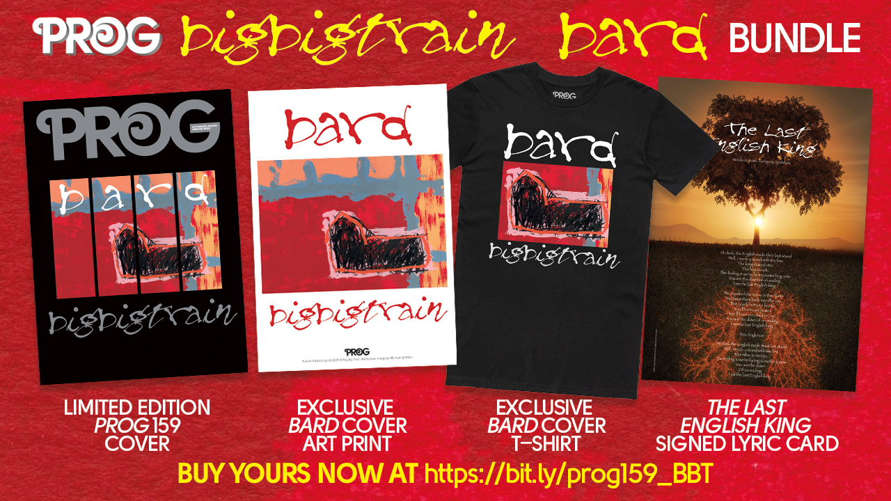 Exclusive Big Big Train Bard bundle with limited edition t-shirt on sale now