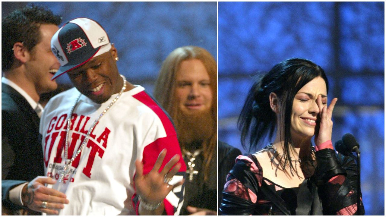 “I feel like I got jerked at the Grammys. I don’t understand how they get best new artist.” From 50 Cent invading the stage to Eminem still grumbling about it years later, the story behind Evanescence’s chaotic first big awards win