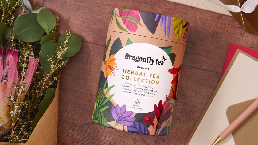 Lark Design Studio gives Dragonfly Tea a giftable twist with its first-ever Herbal Tea Collection