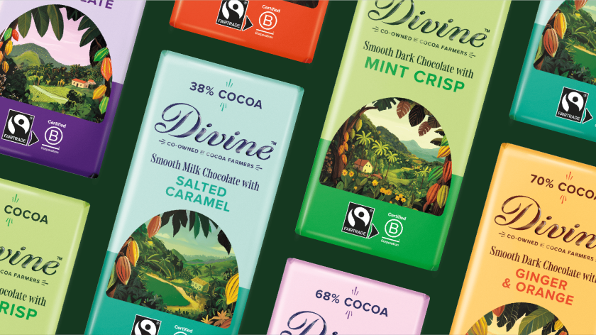 Divine Chocolate goes flavour-first with a bold new identity by Wildish & Co.