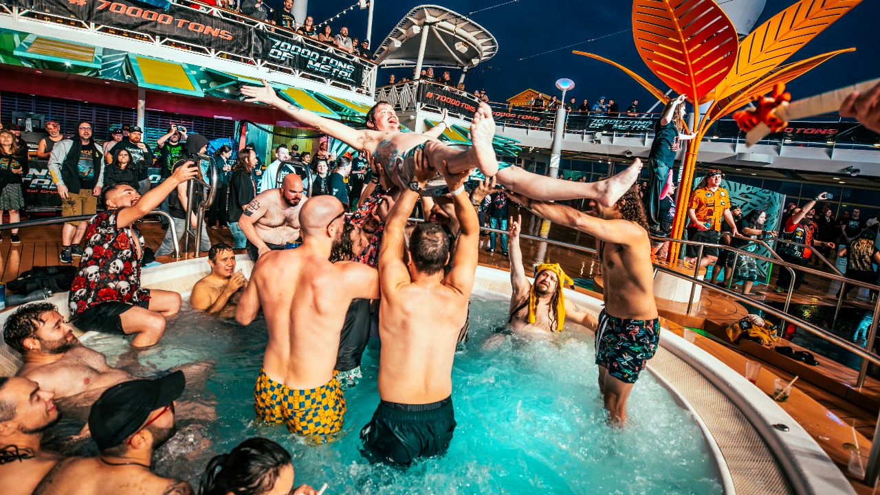 “Gandalf is rocking out to dwarven metal while the guitarist from Anthrax commandeers soft serve ice cream.” Mosh pits in hot tubs and stage dives over the sea: what it’s like on the world’s biggest heavy metal cruise