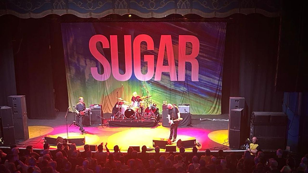 “Bob Mould throttles his Stratocaster like he caught it breaking into his house.” A reunited Sugar roll back the years with a deafening, joyous return to London