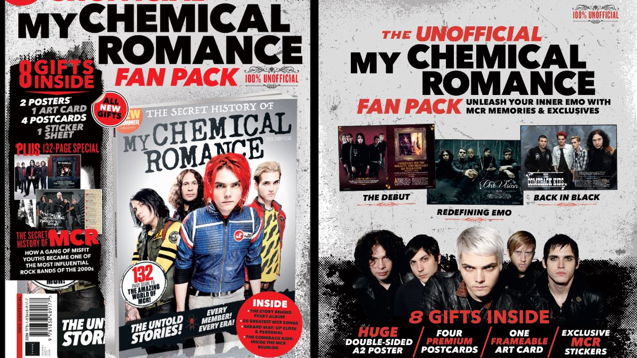 From underground punk clubs to the world’s biggest stadiums, celebrate the rise and rebirth of emo superstars My Chemical Romance in new gift-laden MCR fan pack, on sale now
