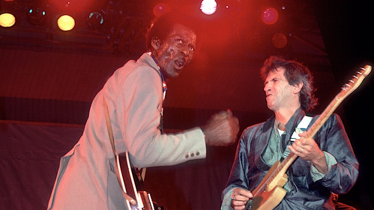 “I was having a peek at his guitar and I was just about to stroke it, and he went: ‘Nobody touches it!’ And bam!” The night that Rolling Stones legend Keith Richard got punched in the face by his hero Chuck Berry