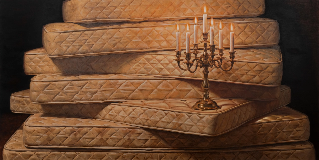 David Smalling turns mattresses, pearls and instruments into something unsettling and uneasy
